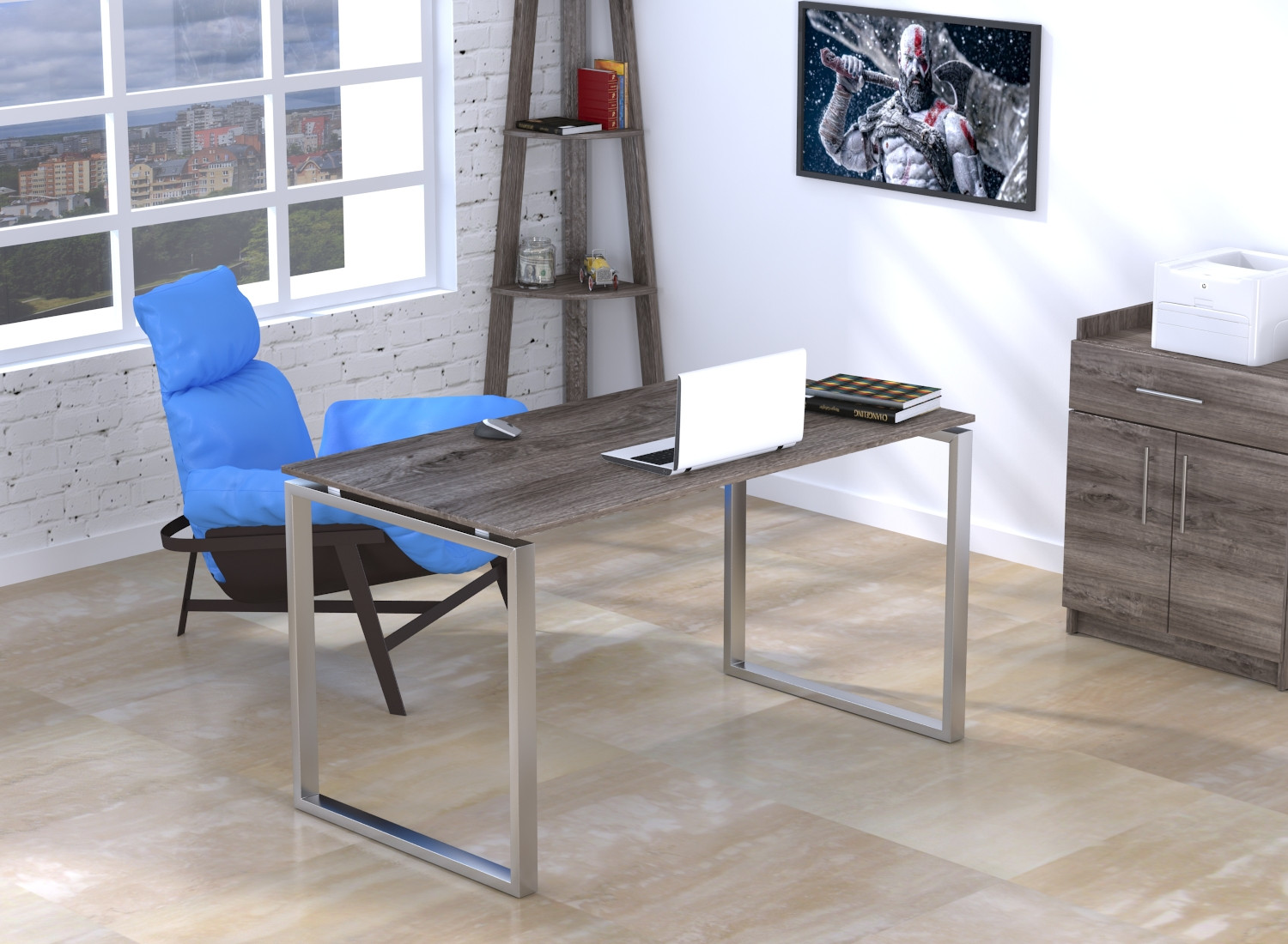 

Письменный стол Loft design Q-135 Дуб Палена