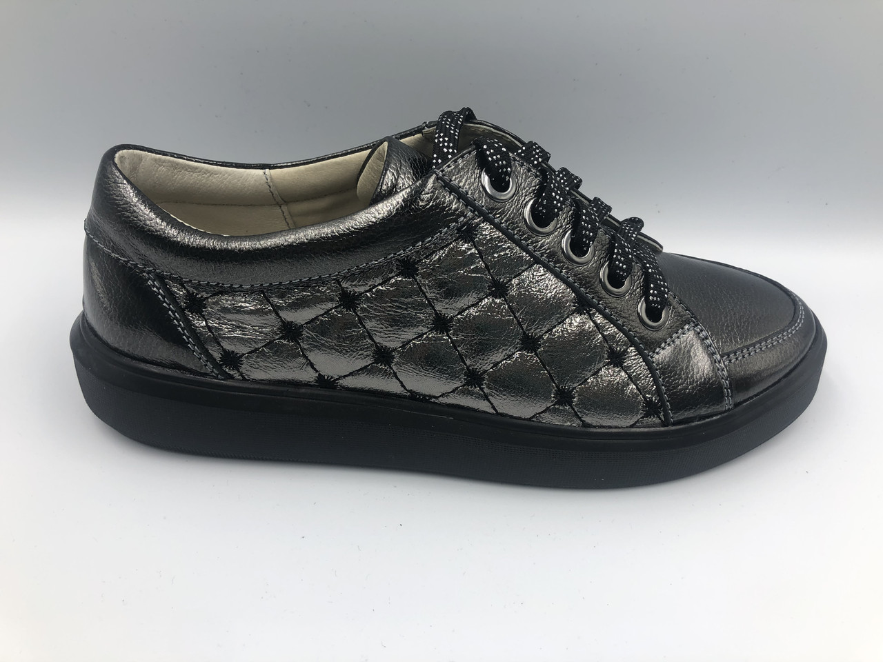 

Женские кеды L-fashion 302с-4 40 размер темно серебряные