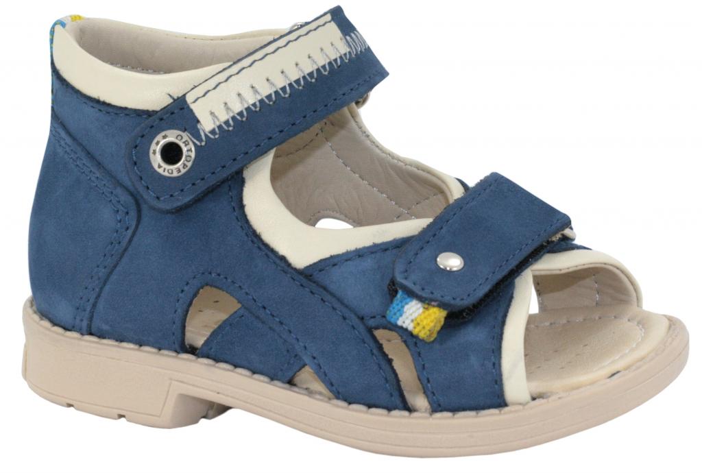 

Сандалии Ortopedia 657 для мальчиков синие, нубук. Размер 21