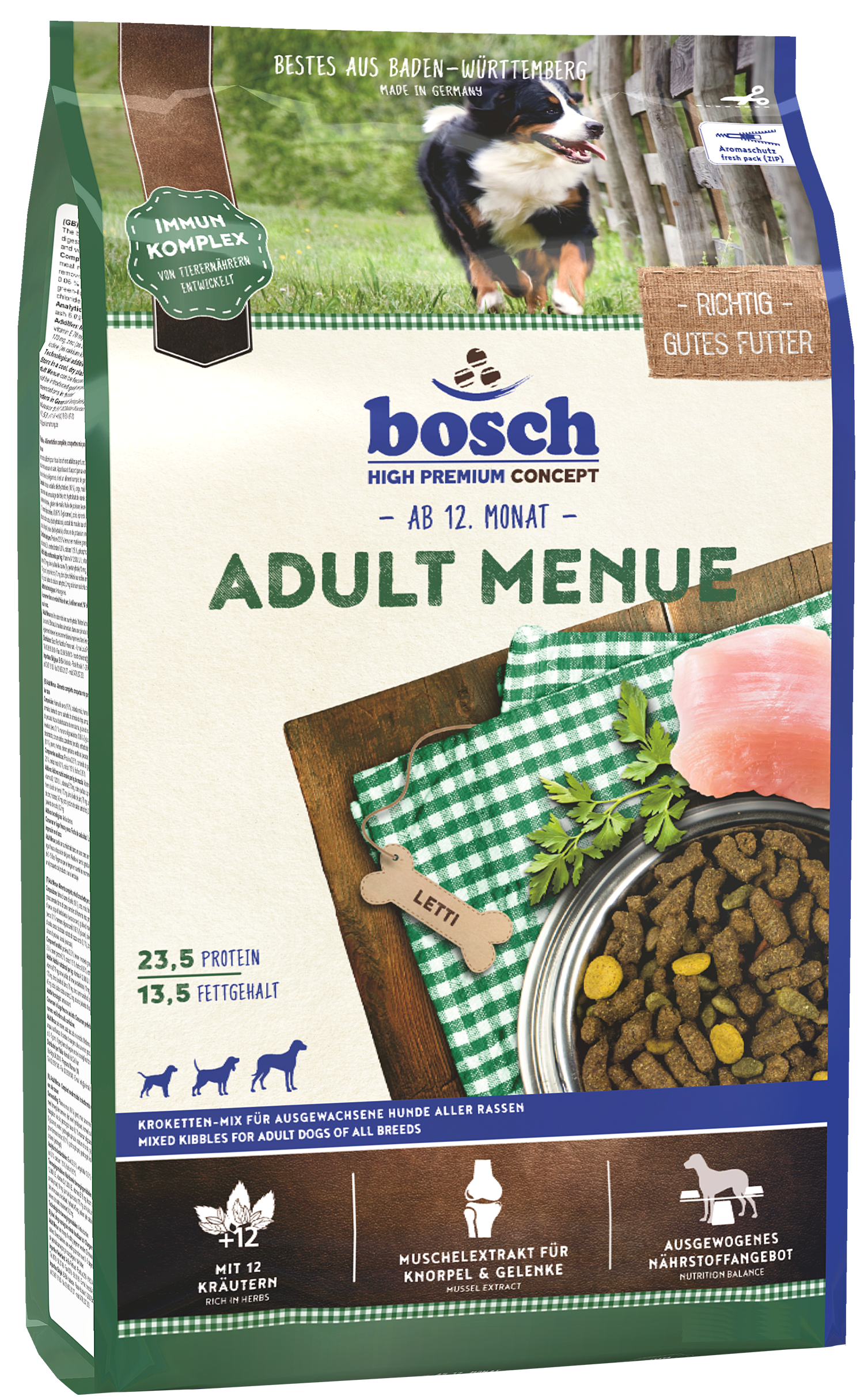 

Сухой корм для собак Bosch HPC Adult Menue 15 кг (52180015)