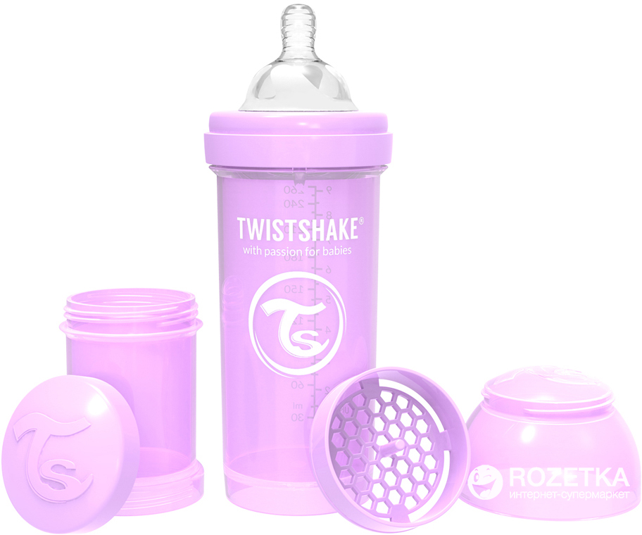 

Бутылочка для кормления антиколиковая Twistshake с силиконовой соской 260 мл (7350083122582)