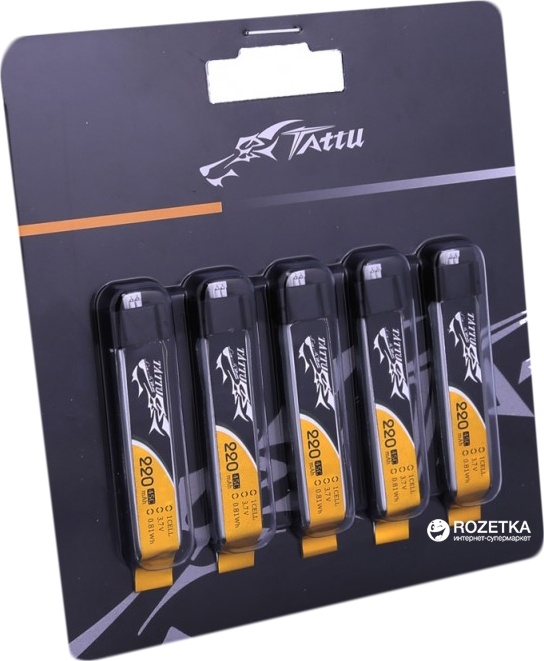 

Аккумулятор Gens Ace Tattu 220 mAh 3.7V 45C 1S1P Lipo Battery Pack with EFLITE Plug (5 pcs/pack) (TA-45C-220-1S1P-Molex-5)