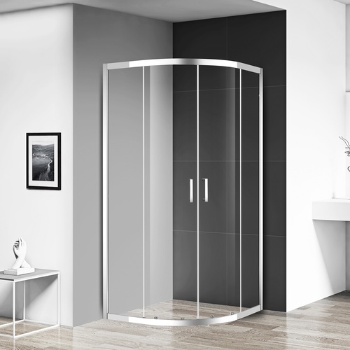 

PRI2121C PRIME Душова кабіна, розсувна - чверть кола 100*100 - хром/прозоре скло