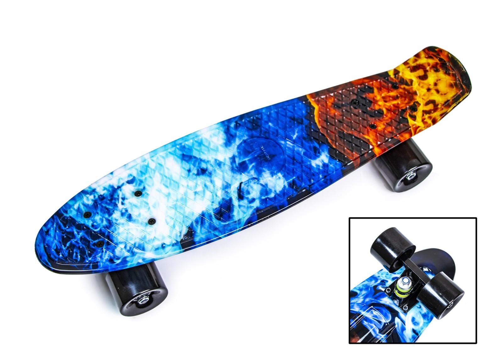 

Скейтборд Пенни борд Penny Board 22 " ОГОНЬ и ЛЕД (SD 32514111)