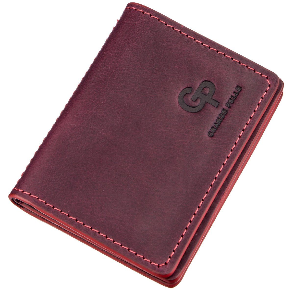 

Кожаная обложка для автодокументов Grande Pelle leather-11192 Бордовая