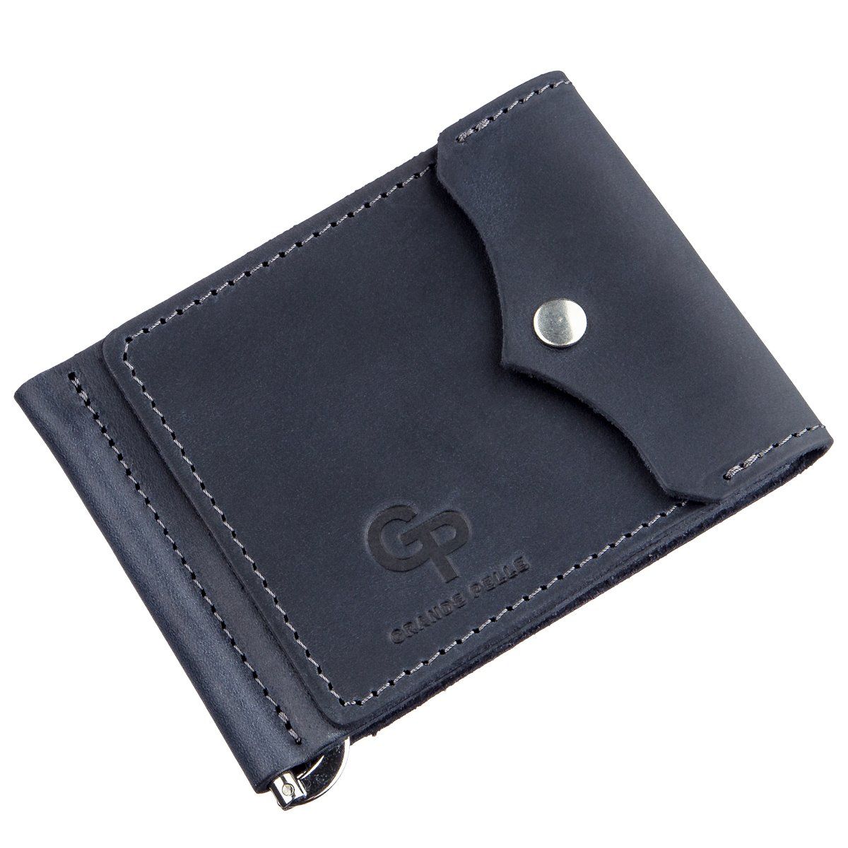 

Кожаный зажим для денег Grande Pelle leather-11198 Синий