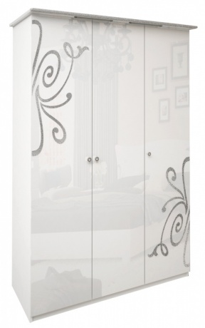 

Шкаф MiroMark Богема 3Д 139х212,5х63 белый глянец