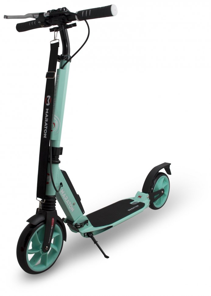 

Самокат двухколёсный Maraton Leader с ручным тормозом Бирюзовый (GS07300)