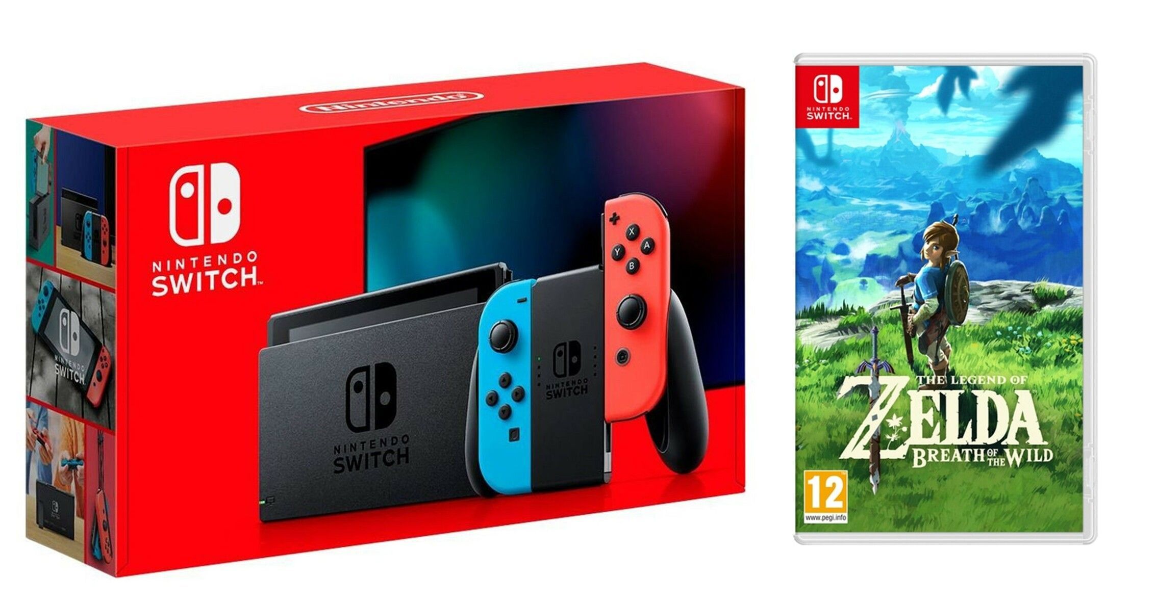 Консоль Nintendo Switch Neon blue/red - Обновлённая версия + Игра The Legend  of Zelda: Breath of the Wild – фото, отзывы, характеристики в  интернет-магазине ROZETKA от продавца: GameSales | Купить в Украине: