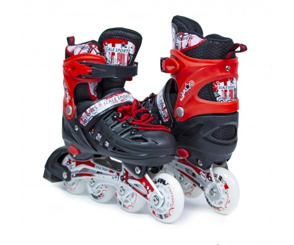

Роликовые коньки раздвижные Scale Sport 29-33, Красные