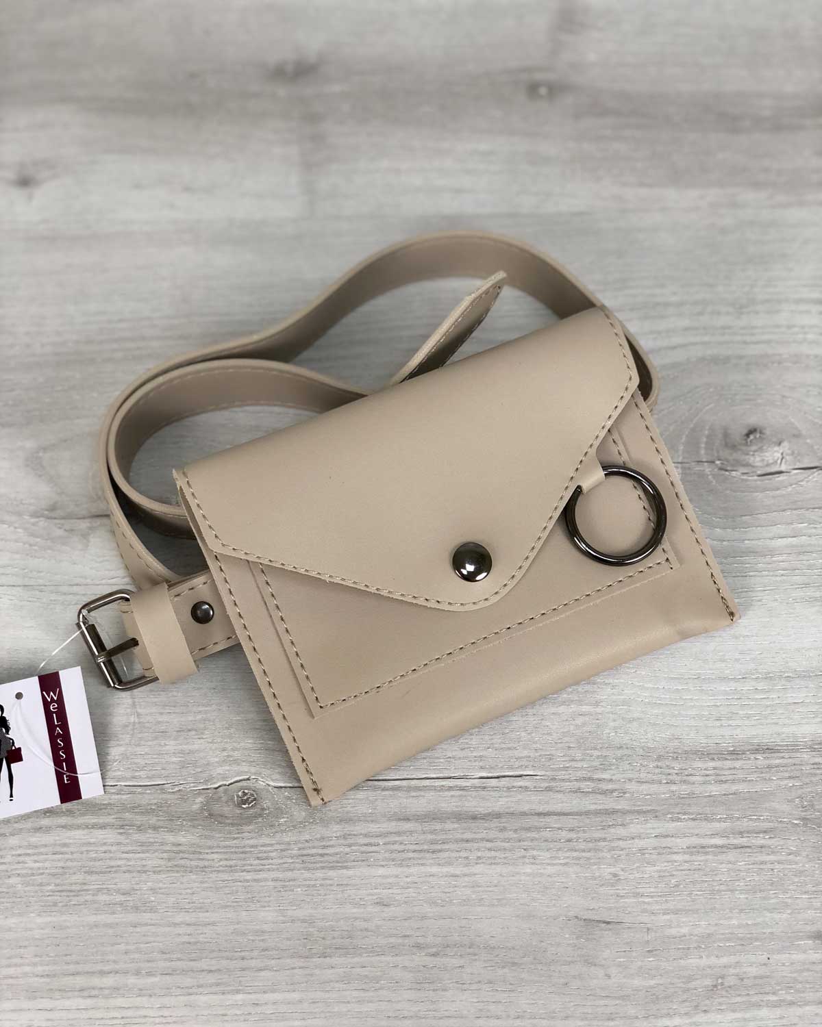 

Женская сумка WeLassie 12х2х18 см Бежевый 000058616