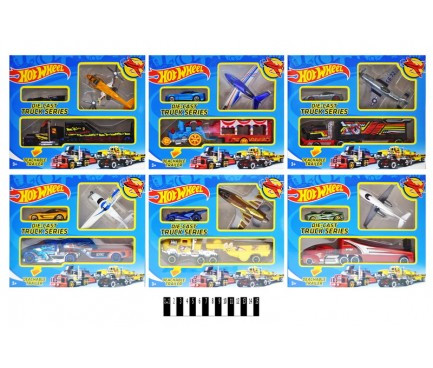 

Машина "Hot Wheel" "TRUCK" з літаком в коробці, 6 видів T-R115-E1(T-R115-E1)