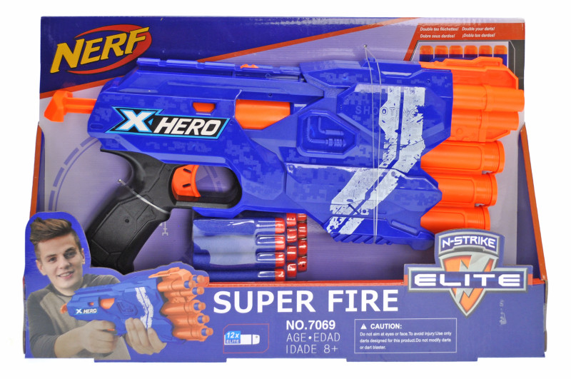 

Бластер "NERF" на поролонових патронах в кор. 40*24*6см /48/ (7069)