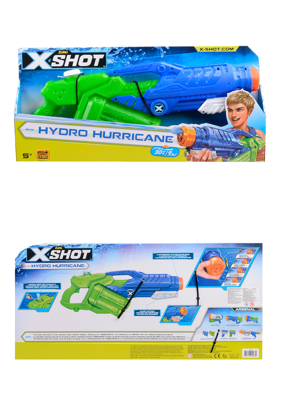 

X-Shot Водный бластер Hydro Hurricane 7,5*59,5*27,5см (5641)