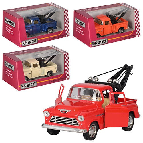

Модель легковая KT5378W 5" 1955 Chevy 3100 Stepside Tow Truck метал.инерц.откр.дв.кор./96/(KT5378W)