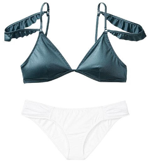 

Раздельный купальник женский Victoria's Secret 984002268 XS Бирюзовый/Белый