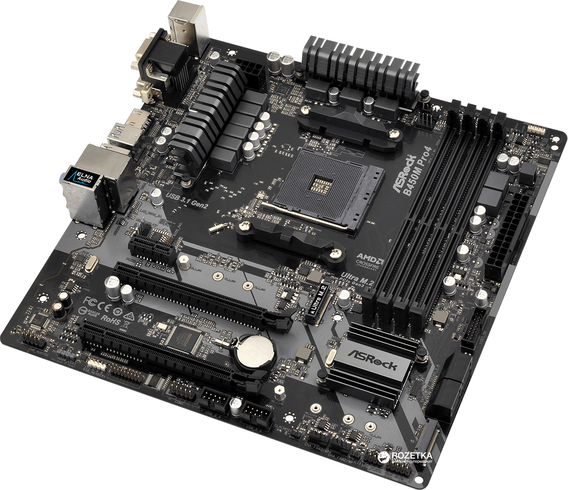 Подключение к материнской плате asrock b450m