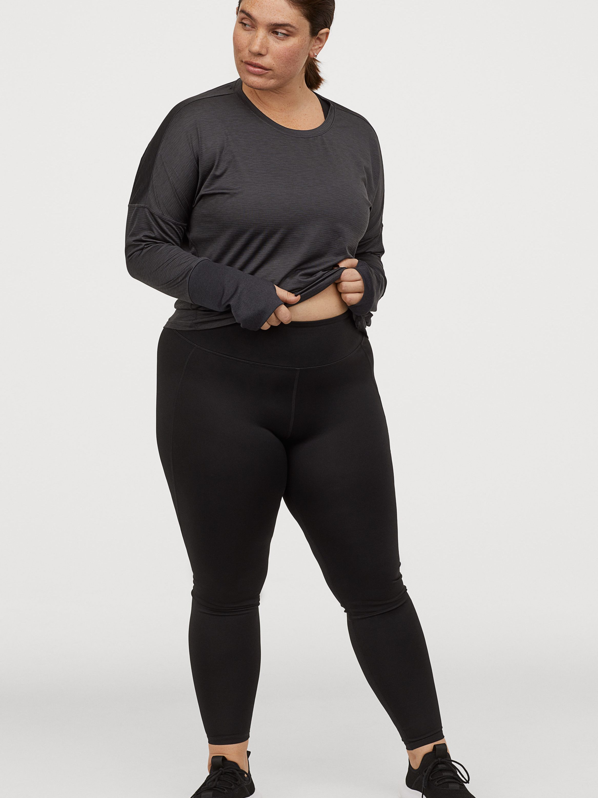 

Спортивные леггинсы H&M Sport 0765433-0 XL Черные