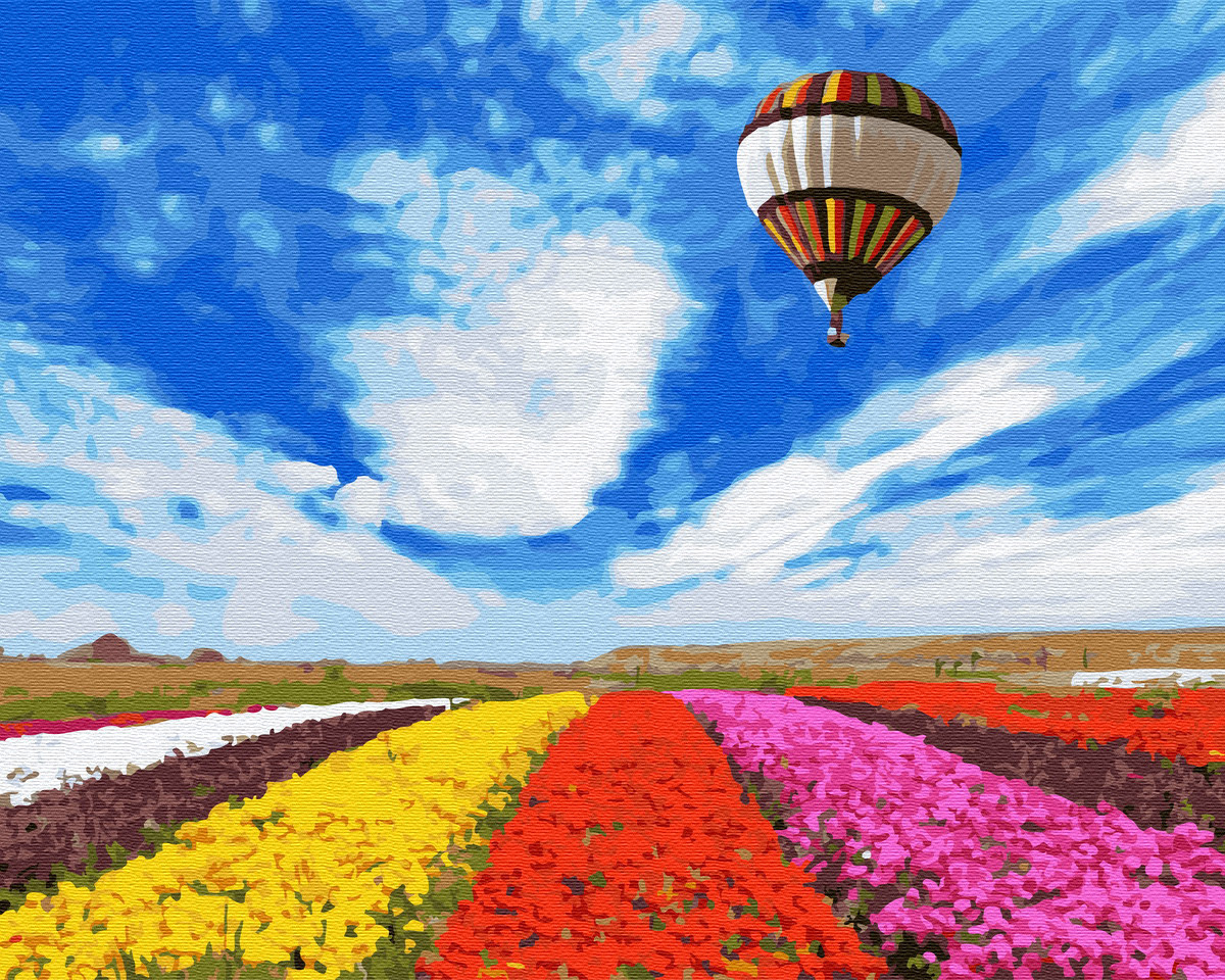 

Картина по номерам - Полёт над тюльпановым полем Brushme 40*50 см. (GX34021)