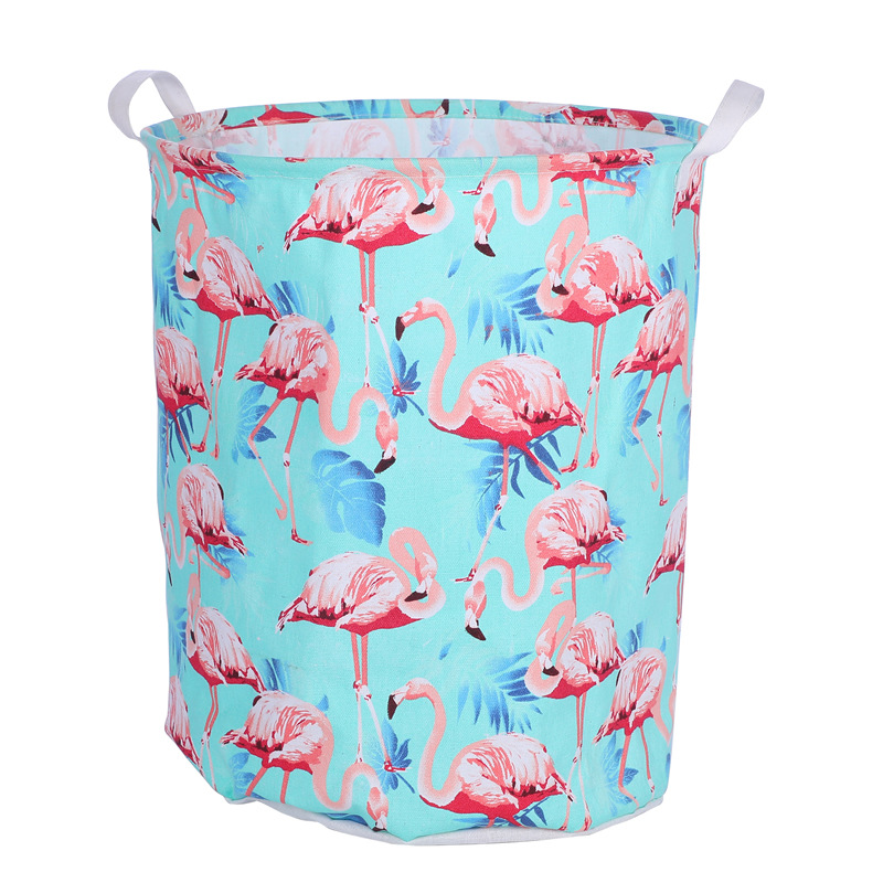 

Текстильная корзина для хранения игрушек/ белья/ вещей 40х50см Tropical pink flamingo Berni Home