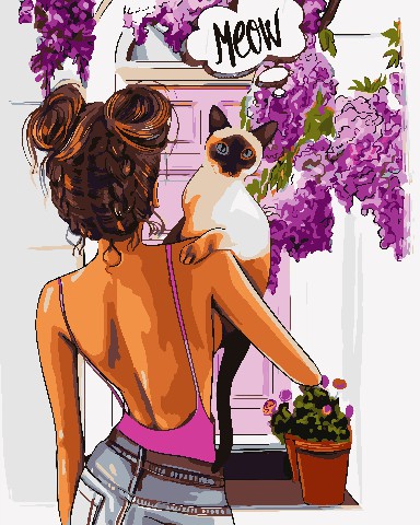 

Картина по номерам ArtStory Девушка и кот, 40 х 50 см (AS0754)