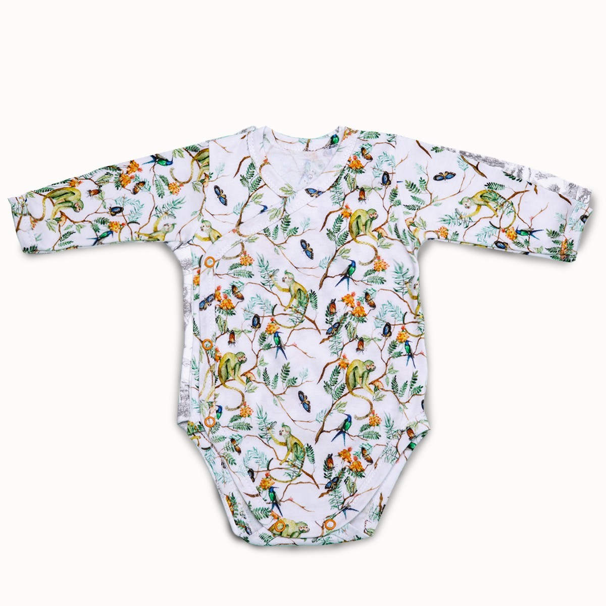 

Боди Cotton Wonder Forest Monkeys BV001 1-3 мес Белый