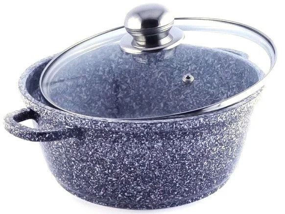 

Кастрюля с крышкой с гранитным покрытием Benson BN-317 4.2 л Grey