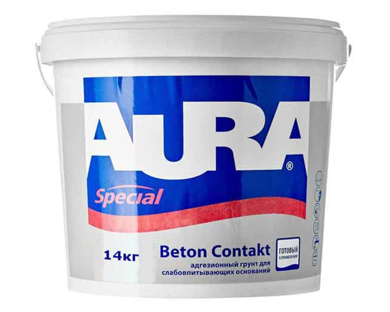 

Грунт с кварцевым песком AURA BETON CONTACT адгезионный 14кг