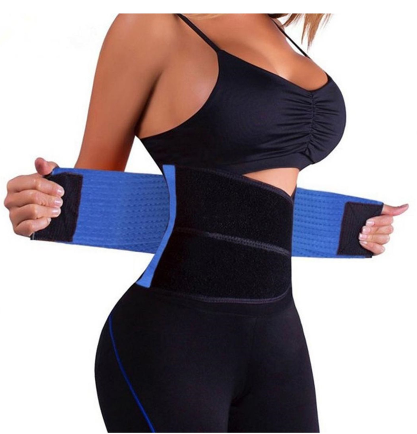 

Пояс для похудения на липучке Hot Shapers Belt Power утягивающий Черно-синий, размер L (18650)