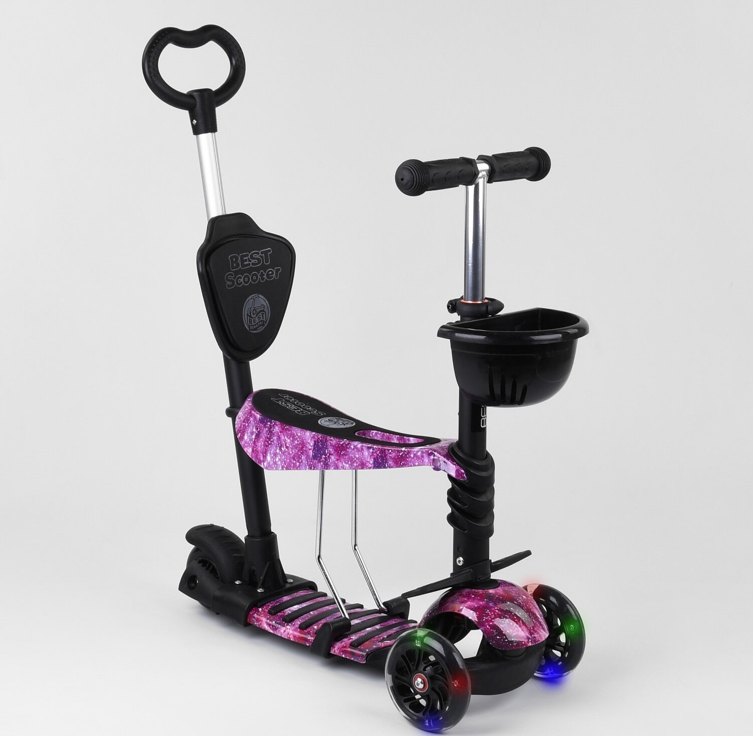 

Самокат 5 в 1 Best Scooter 71905 Black / Purple (71905)