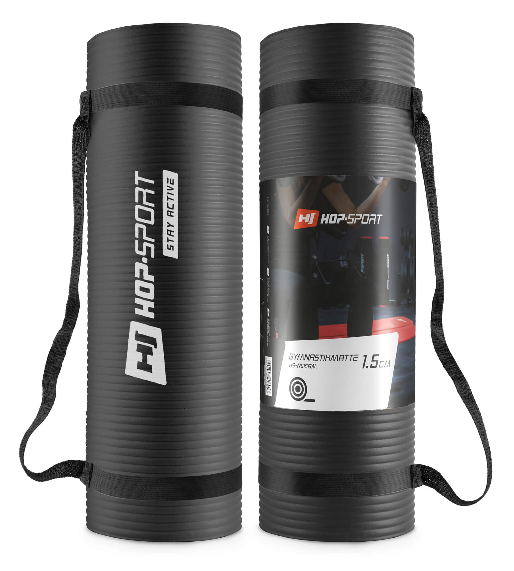 

Мат для фитнеса и йоги Hop-Sport 1.5 см черный (HS-N015GM)