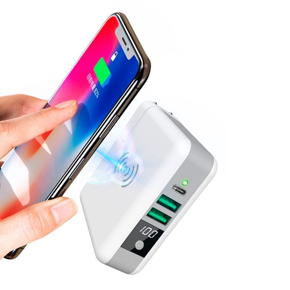 

УМБ Super Charger 6700mAh Travel QI Wireless Charger, QC 3.0, PD 18W, White