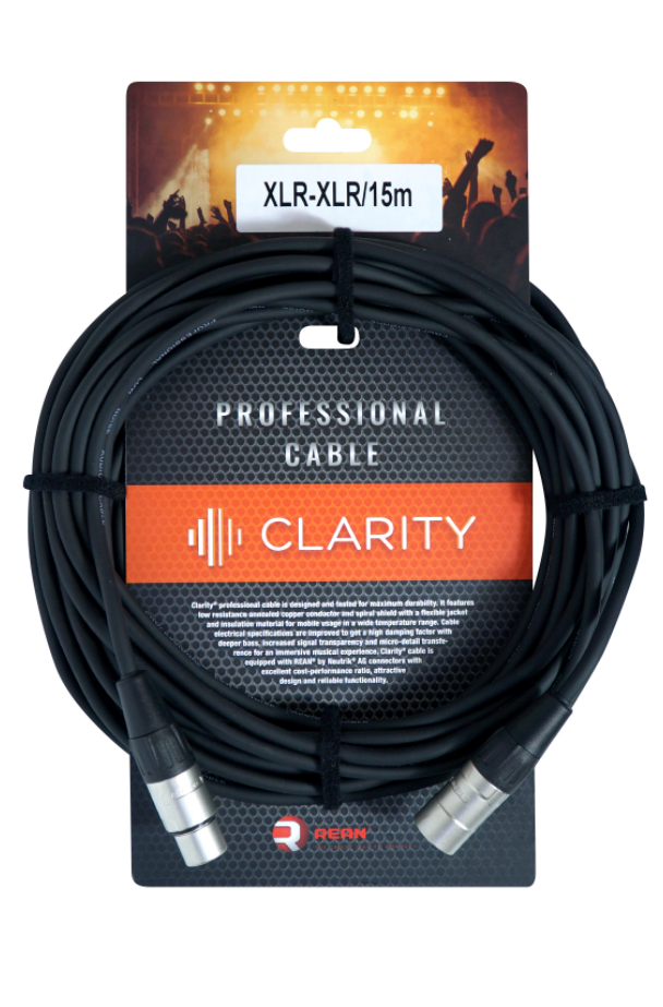 

Микрофонный кабель Clarity XLR-XLR/15m