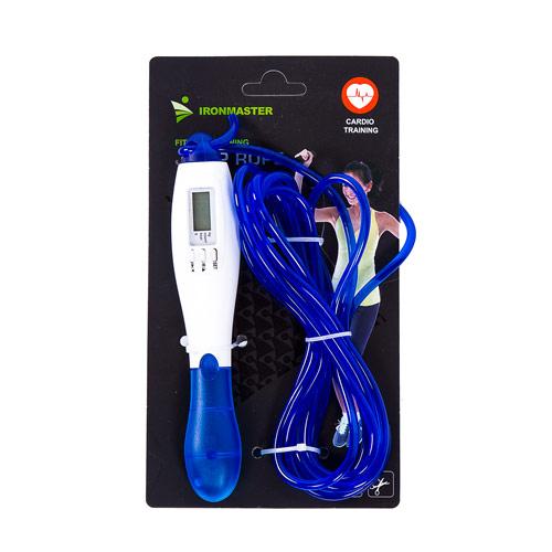 

Скакалка для кроссфита скоростная со счетчиком IRONMASTER PVC 2,75 м Синий (СМИ IR97173)