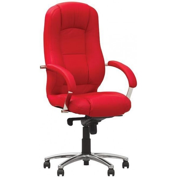 

Офисное кресло для кабинета MODUS steel MPD AL68 механизм Мультиблок, алюминиевая база, подлокотники с обитыми накладками, обивка экокожа ECO Новый стиль Красный