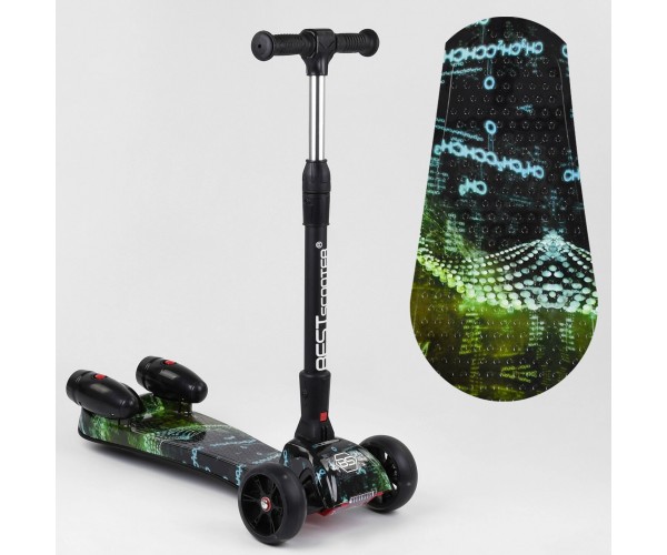 

Самокат трехколесный Best Scooter Maxi 65628, музыкальный с дымовым эффектом, Принт Химия