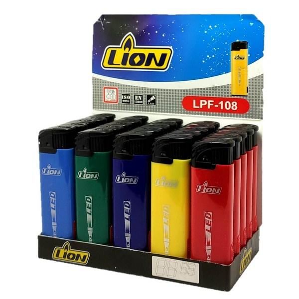 

Зажигалка карманная Lion LPF-108 Фонарик 25шт
