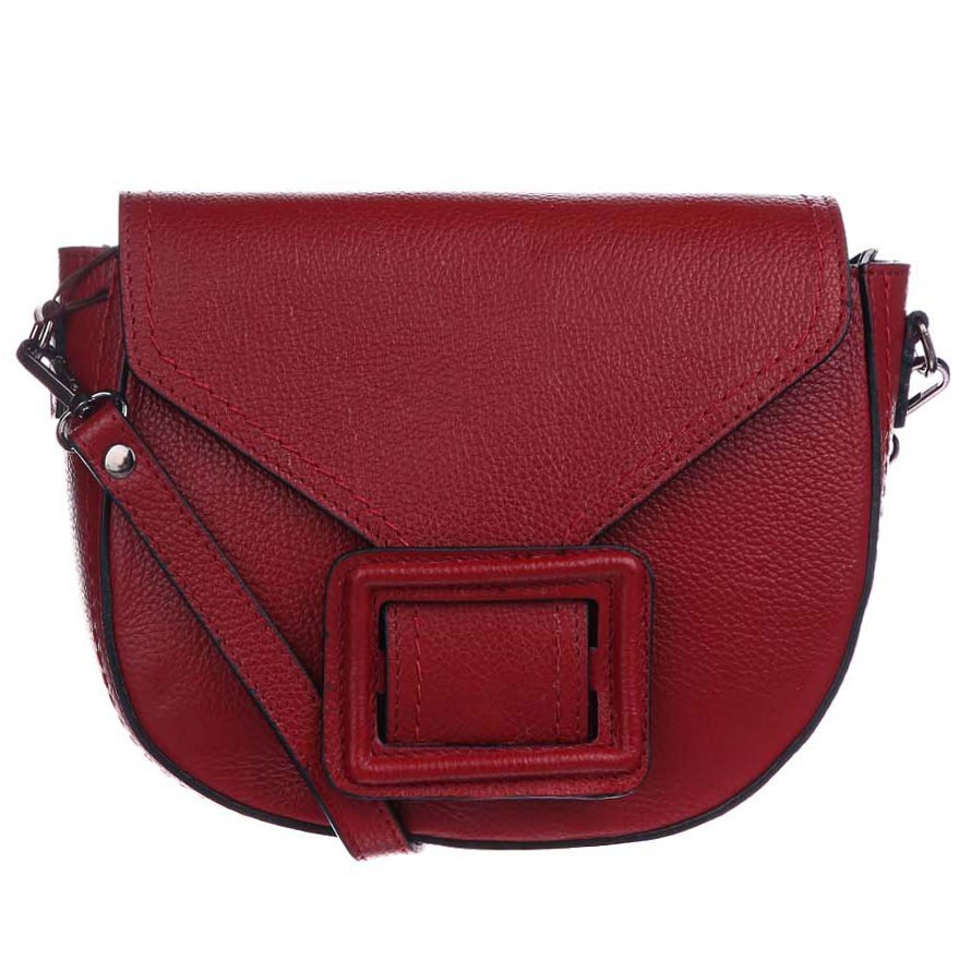 

Пошет женский кожаный Amelie Pelletteria 554033_red перламутрово – рубиновый