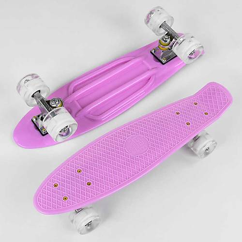 

Скейт Пенни борд доска 55см, колёса PU со светом, диаметр 6см, розовый Best Board (3805)