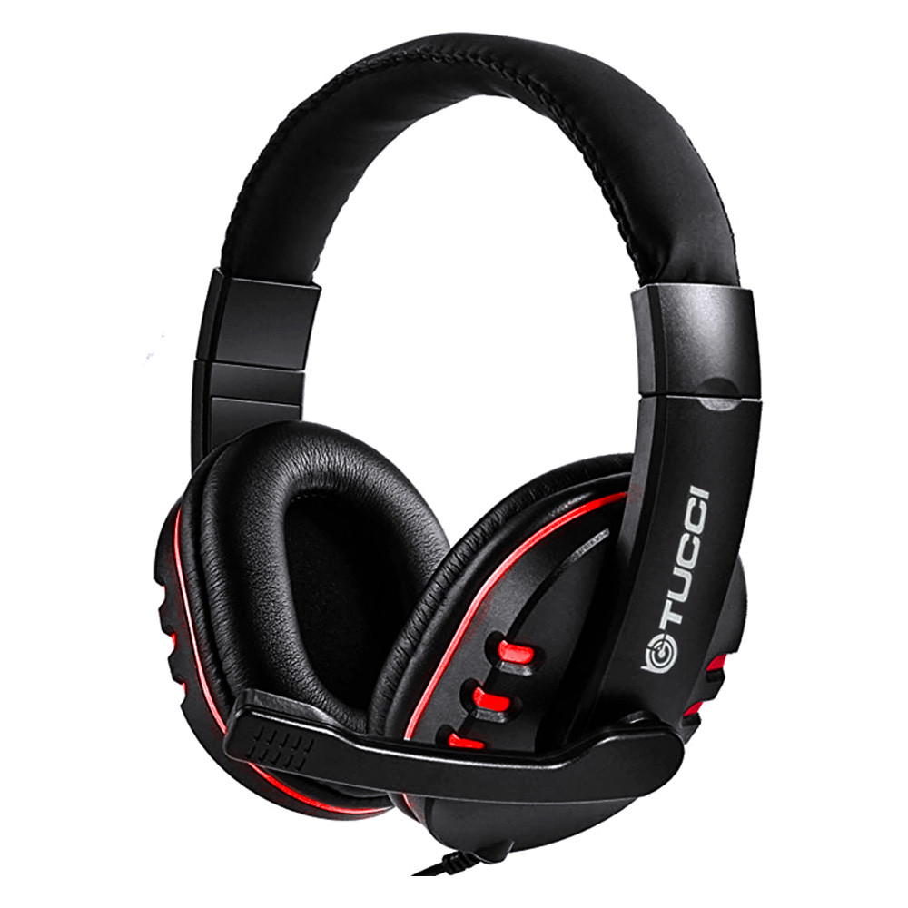 

Игровые наушники TUCCI A5 Gaming с микрофоном проводные Black/Red (TA5)