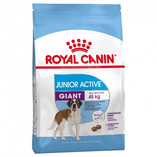 

Сухой корм для собак гигантских пород Royal Canin GIANT JUNIOR ACTIVE для юниоров от 8 мес. с высокими энергетическими потребностями (15 кг)