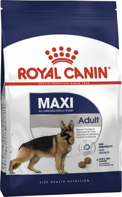 

Сухой корм для собак крупных пород Royal Canin MAXI ADULT для взрослых собак от 10 мес. (15 кг)