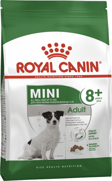 

Сухой корм для собак малых пород Royal Canin MINI ADULT 8+ для собак старше 8 лет (2 кг)