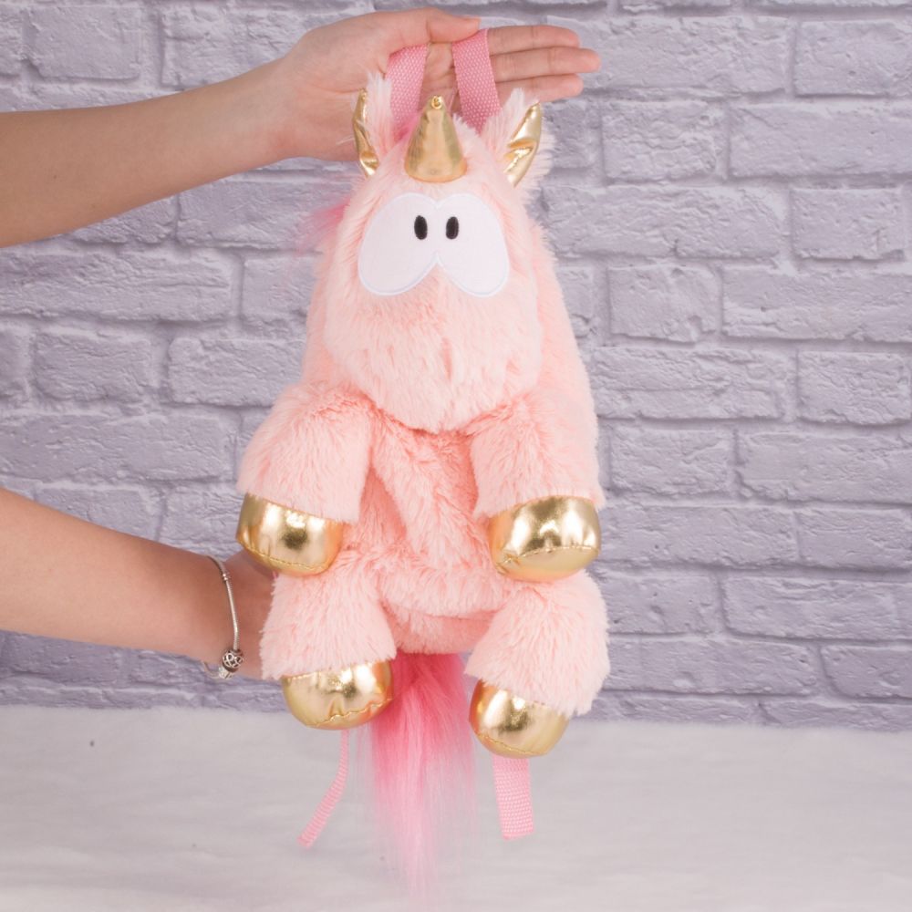 

Детский рюкзак из плюша Единорог 40 см мягкий КОПИЦА Розовый