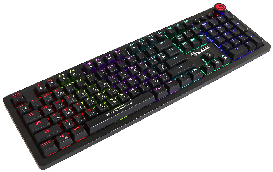 

Клавиатура проводная Marvo KG917 Multi-LED Mechanical Blue Switch USB