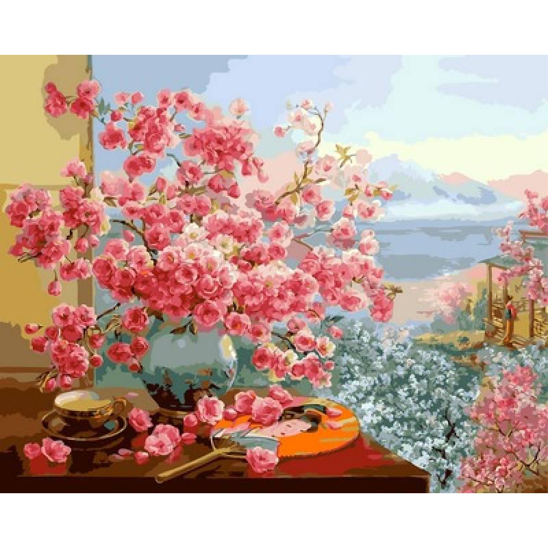 

Картина по номерам VP964 Букет сакуры, 40x50 см., Babylon