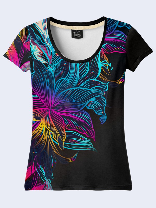 

Женская футболка Neon flowers (2406) Vilno L (48) Разноцветный 000054759