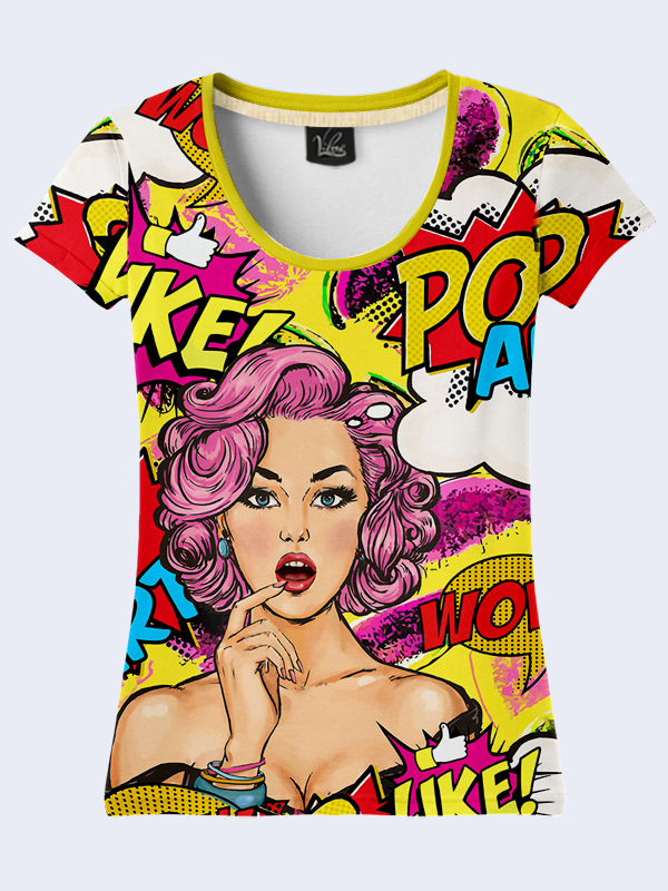 

Женская футболка Girl Pop art (2317) Vilno S (44) Разноцветный 000053796