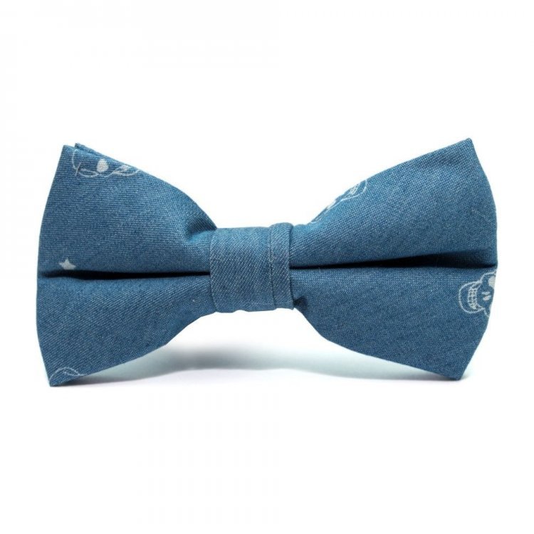 

Мужской галстук бабочка Handmade 6х11 см Голубой 000064594
