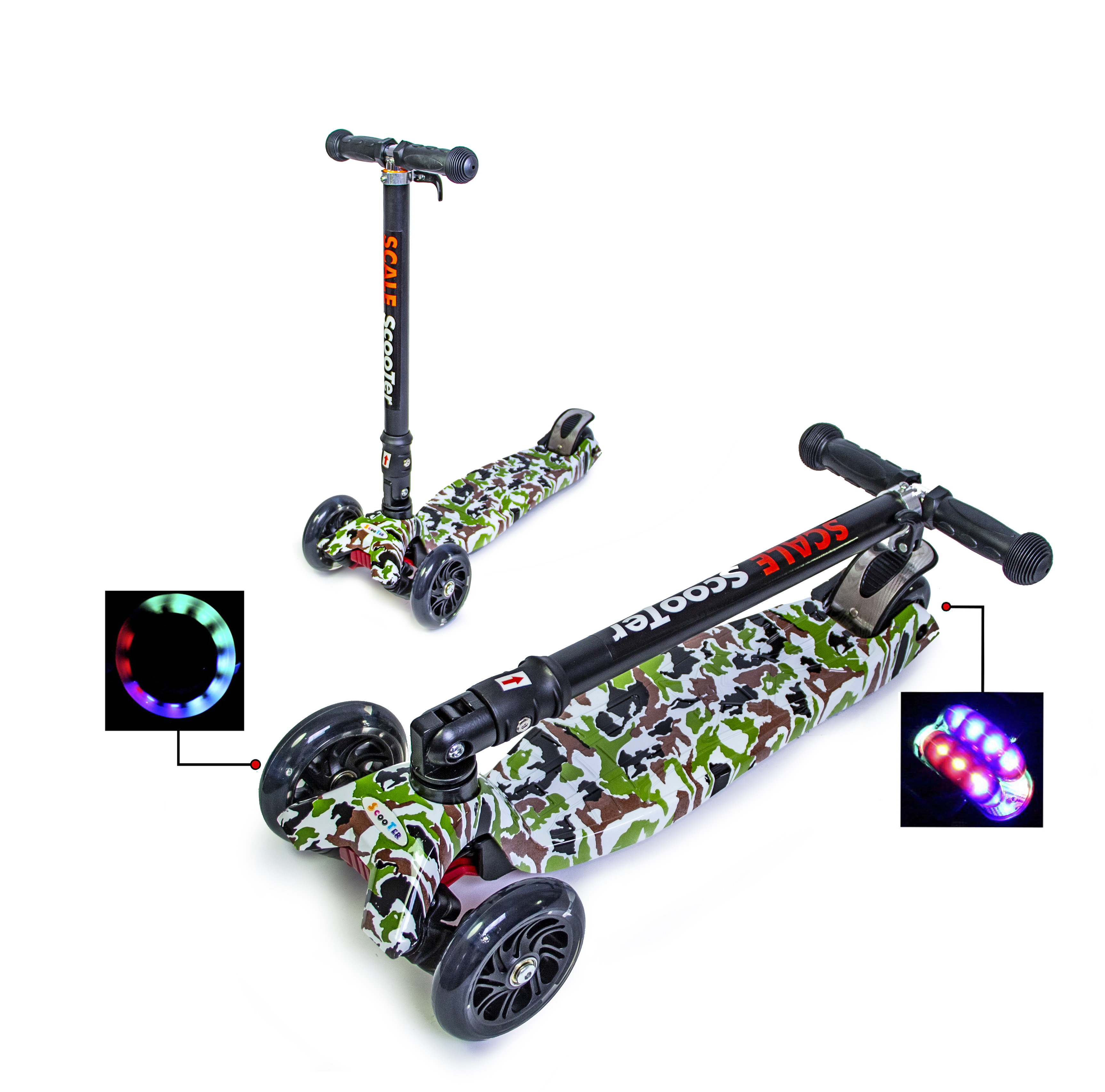 

Детский самокат Scale Sports 60 кг Милитари 000052583